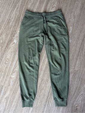 Alternative Olive Green Ribbed Waist Jogger